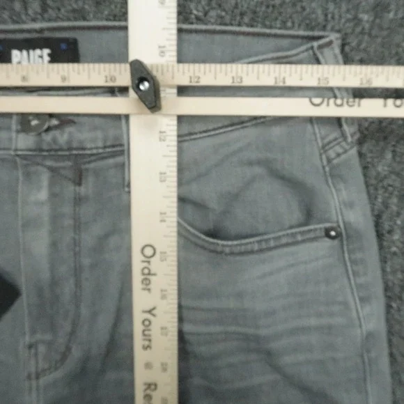 Paige Jeans Mens 31x34 Gray Laroy Federal Slim Straight 5 Pocket Stretch NWT